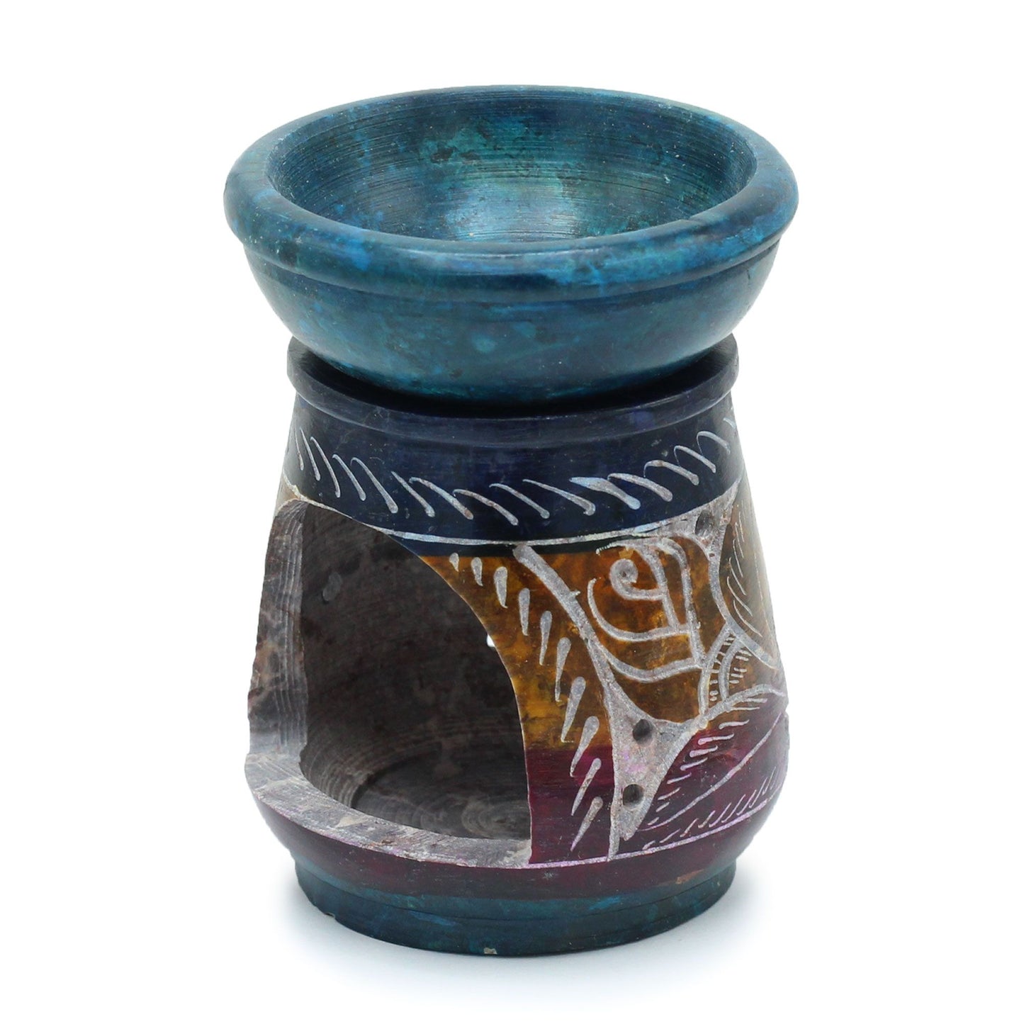Small Coloured Soapstone Oil Burner
