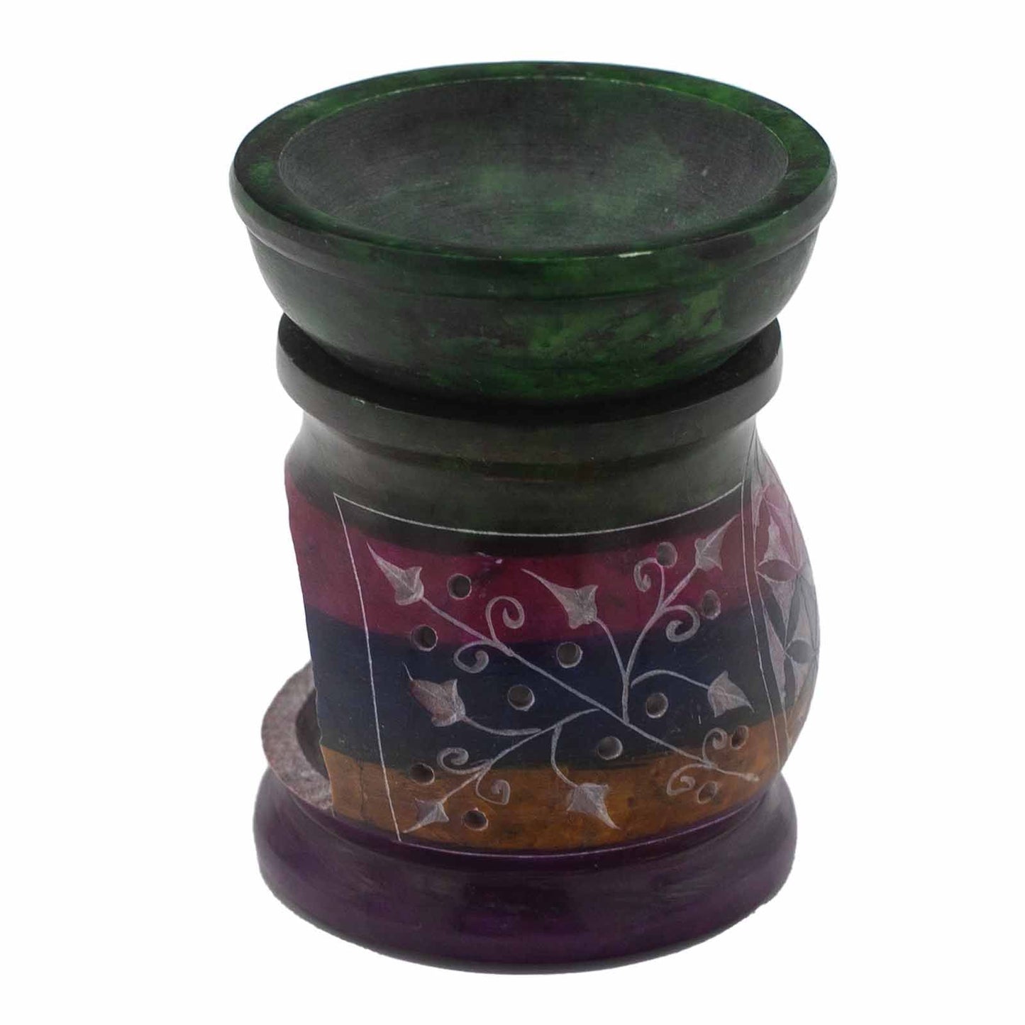 Soapstone Oil Burner - Flower of Life