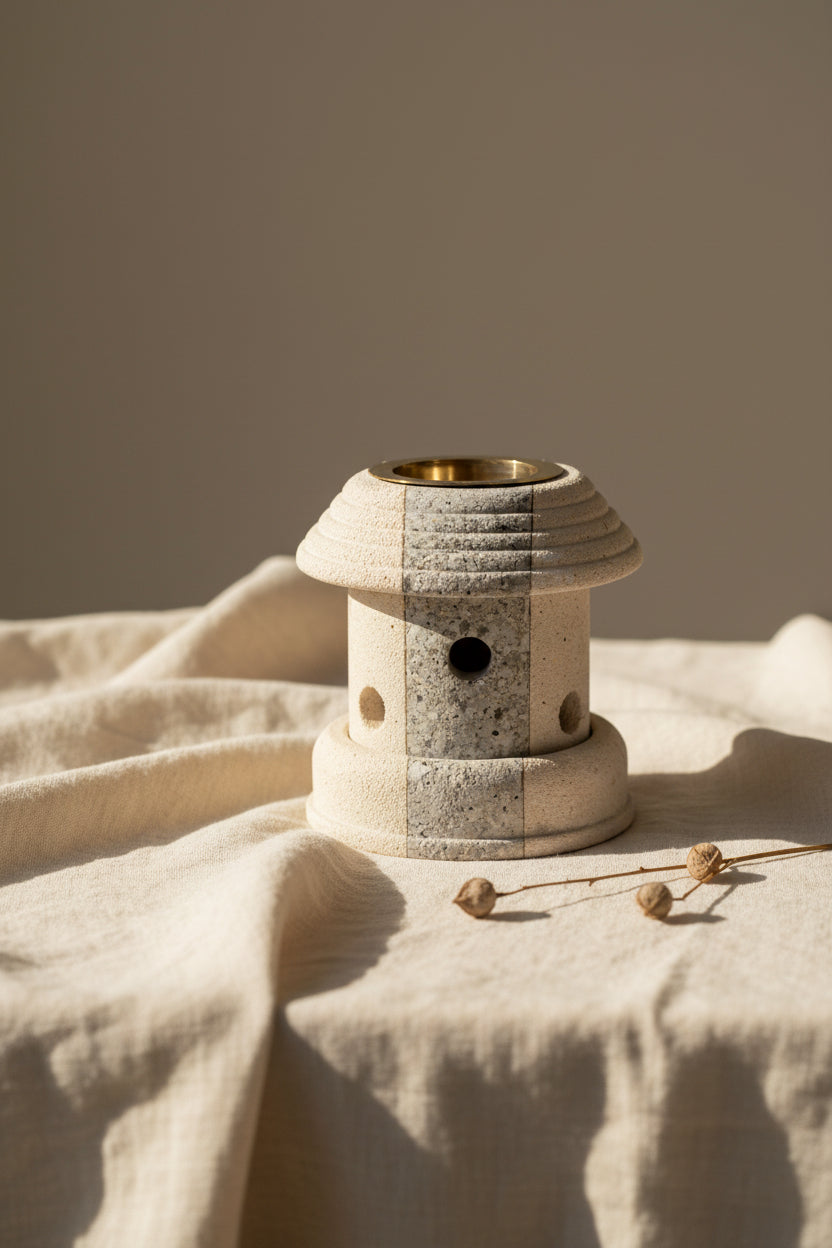 Stone Oil Burner - Combo Lantern