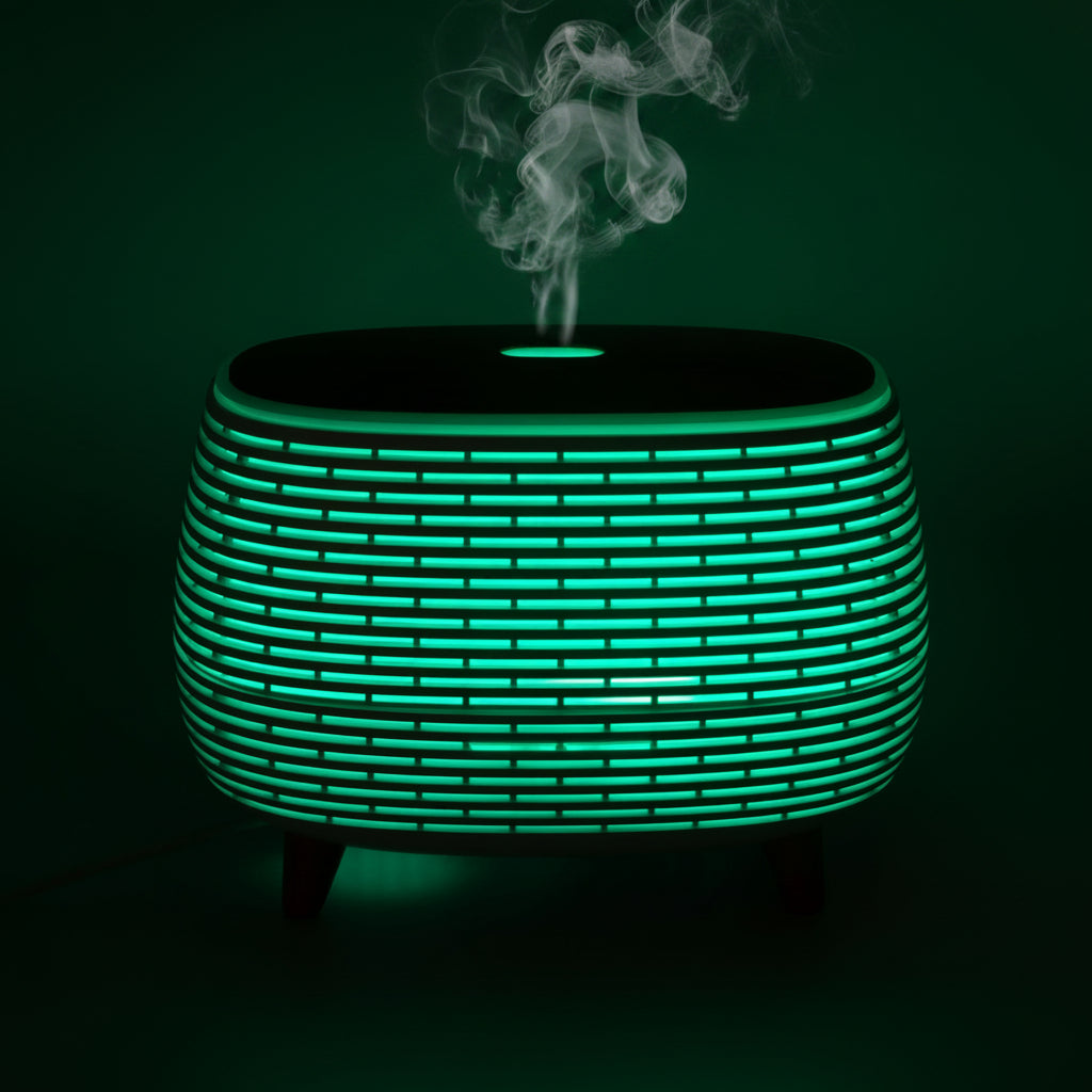 Futuristic Ribbed Aroma Diffuser with Colour-Changing Light