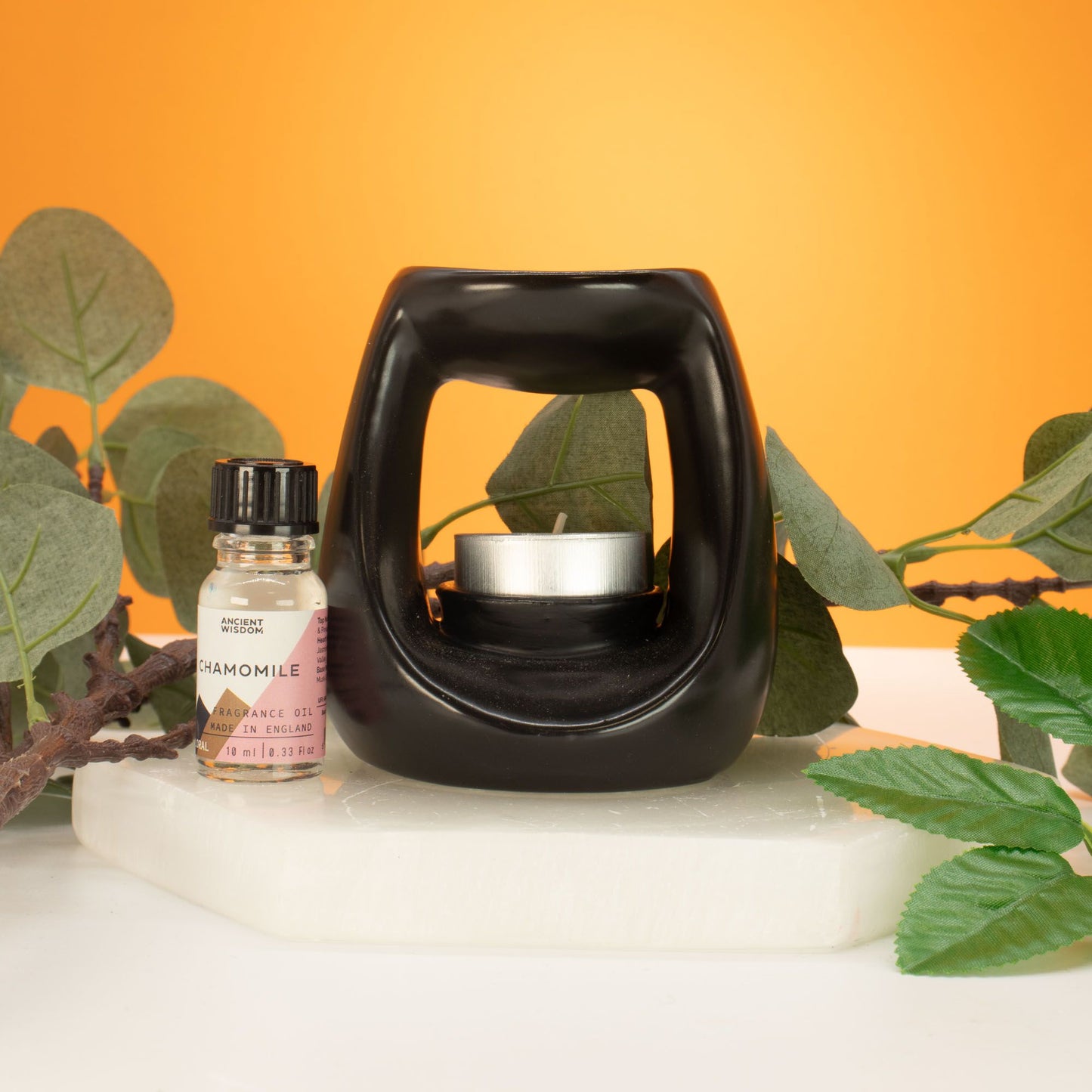 Ceramic Zen Oil Burner - Large Oval Pebble