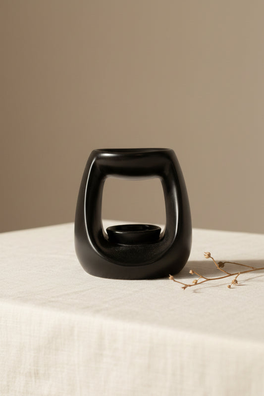 Ceramic Zen Oil Burner - Large Oval Pebble