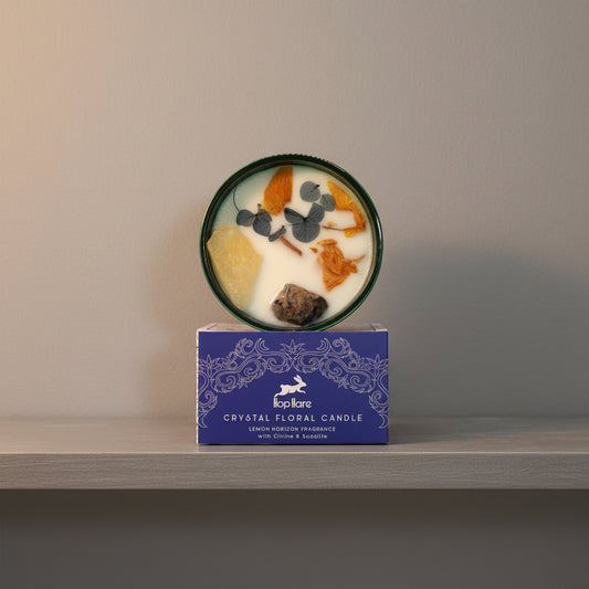 Hop Hare Crystal Magic Flower Candle - The Sun