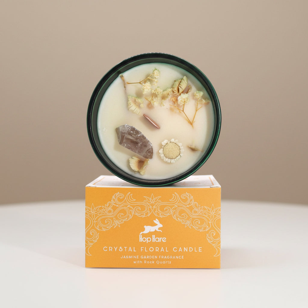 Hop Hare Crystal Magic Flower Candle - The Lion