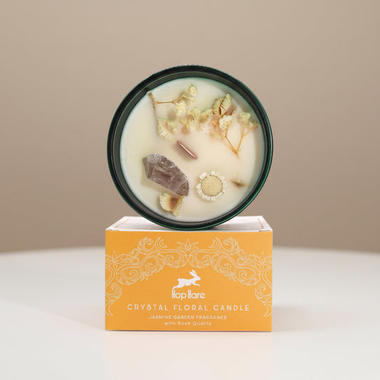 Hop Hare Crystal Magic Flower Candle - The Lion