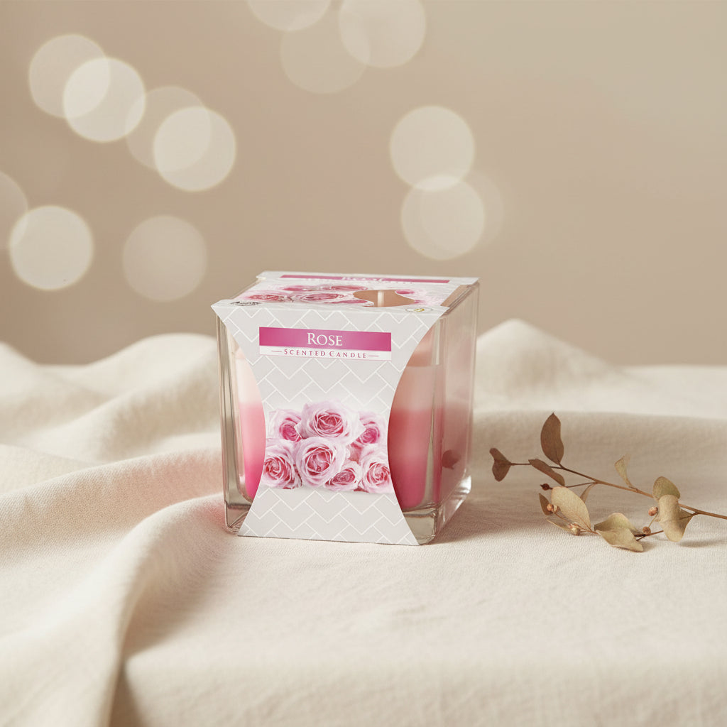 Rainbow Jar Candle - Rose