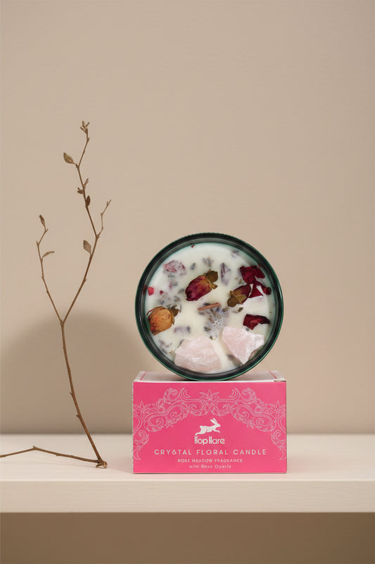 Hop Hare Crystal Magic Flower Candle - The Lovers