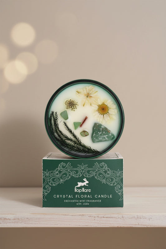 Hop Hare Crystal Magic Flower Candle - The Magician