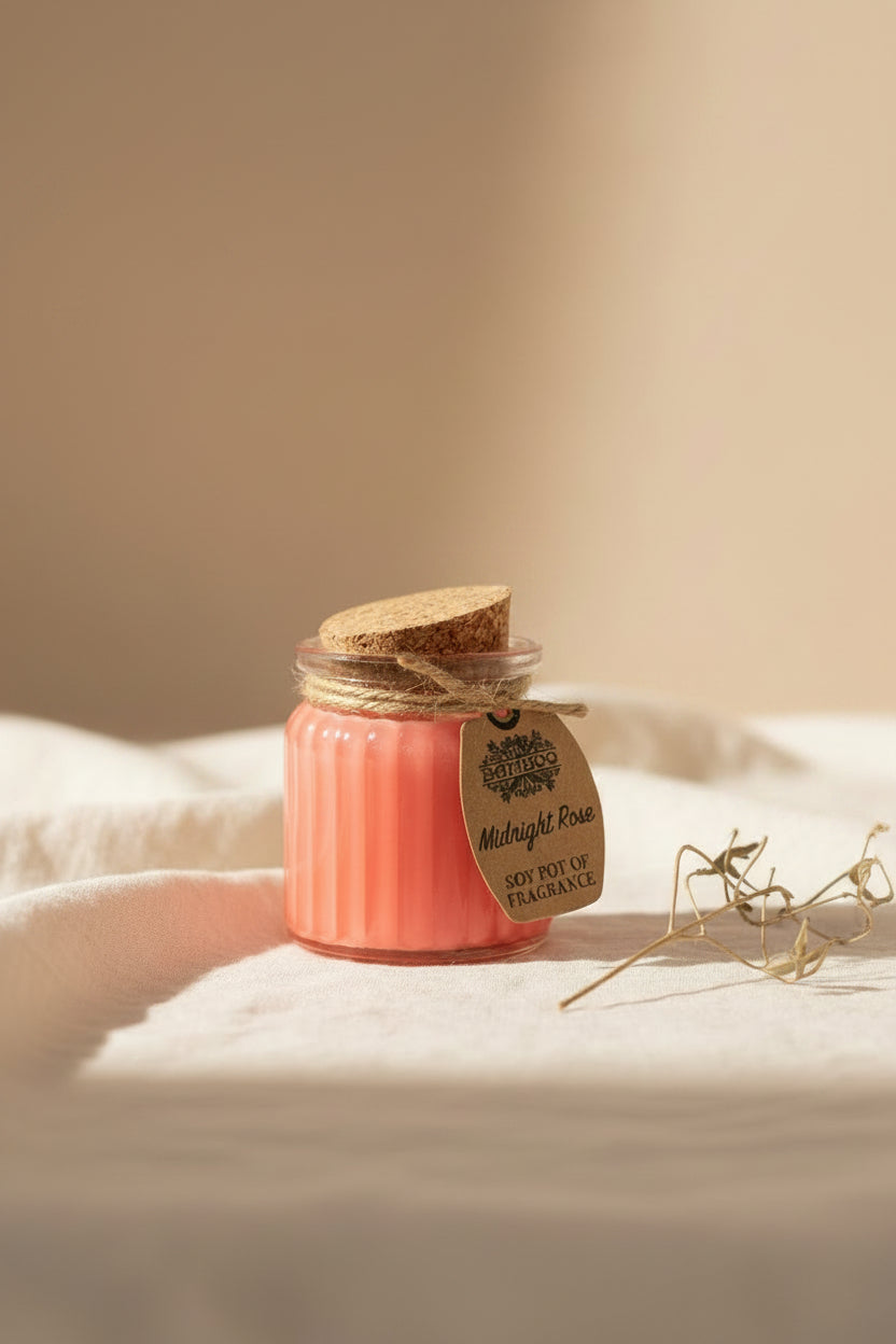 Midnight Rose Soy Pot of Fragrance Candles